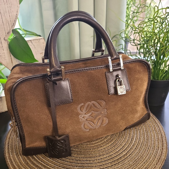 Loewe Handbags - Loewe Suede Anagram Amazona Handbag VGC